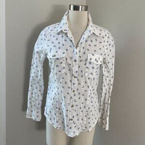 Levis Womens Medium Paisley Long Sleeve Pearl Snap Up Shirt Western Cowgirl